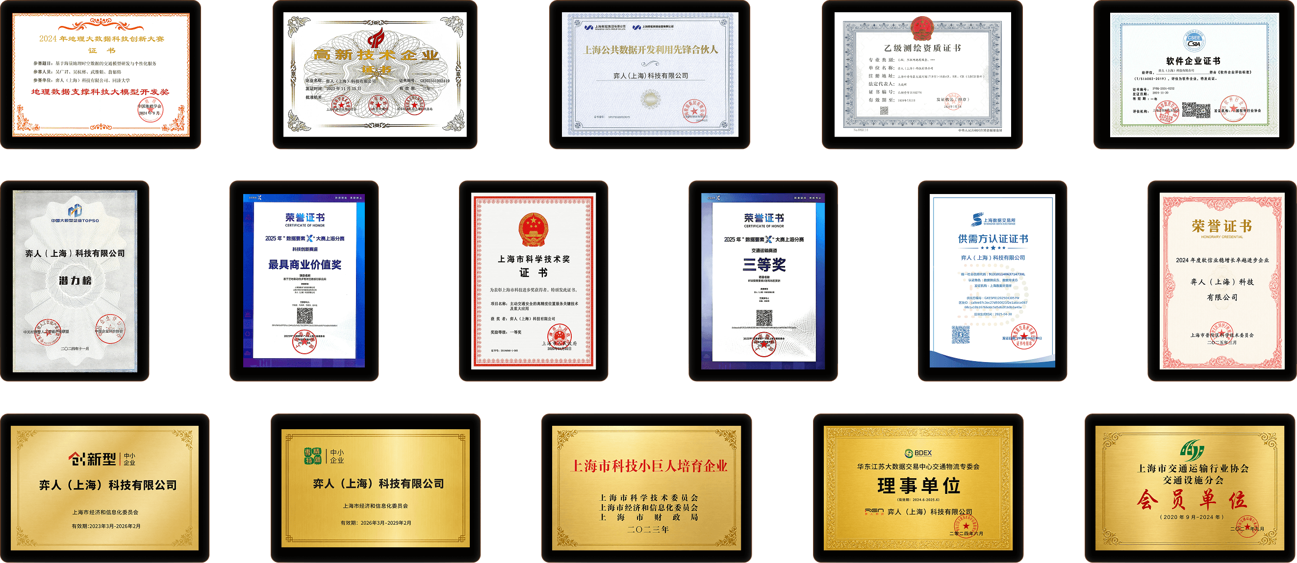 荣誉资质证书