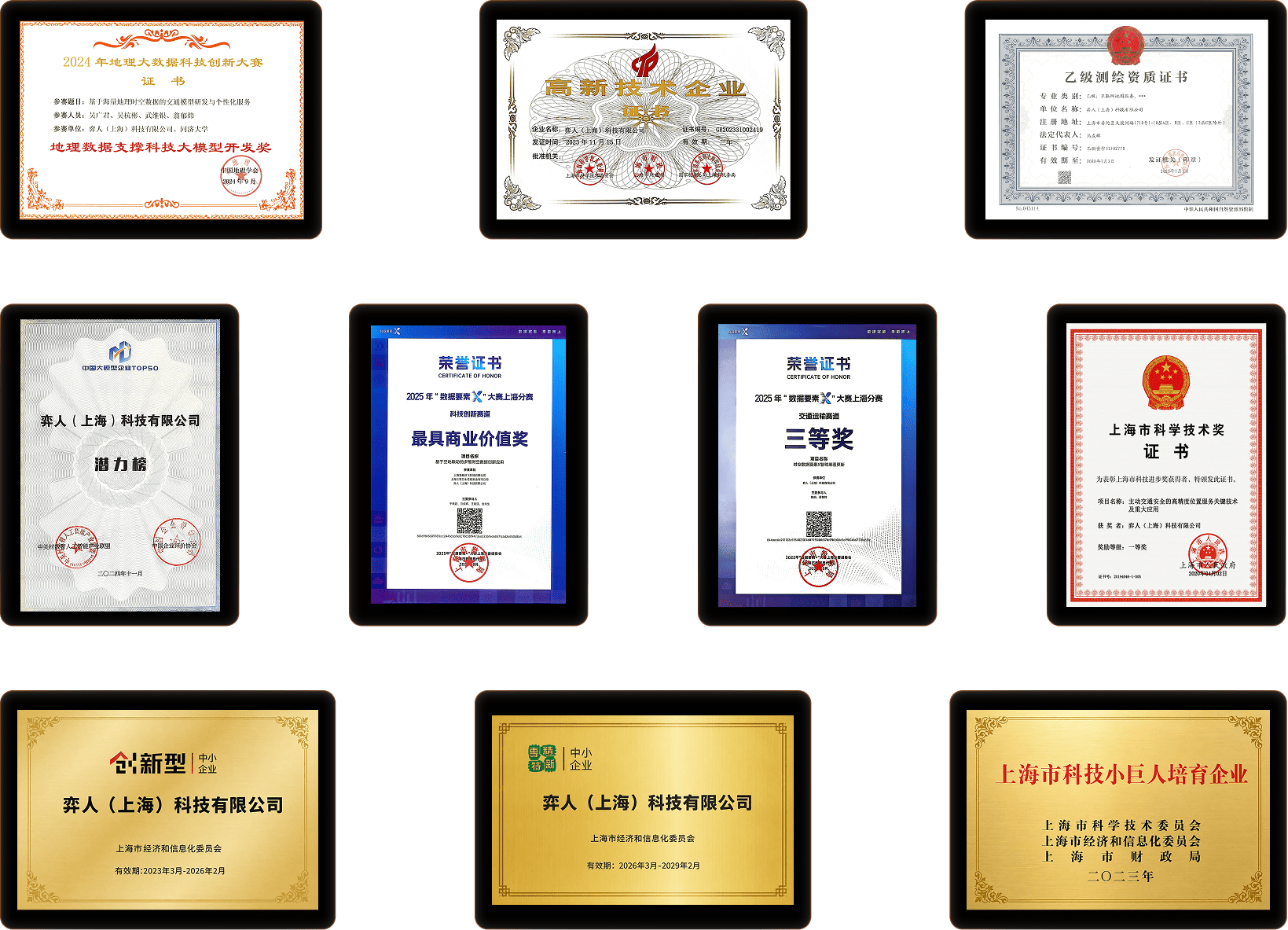 荣誉资质证书